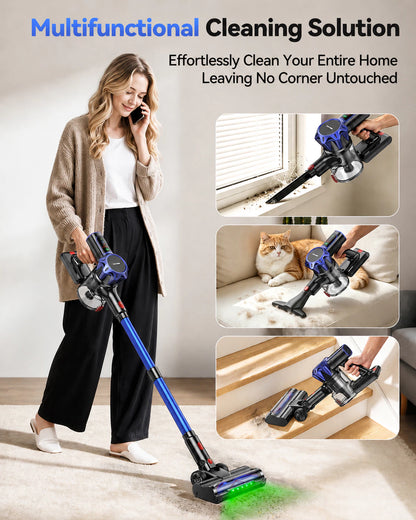 TechRise T11 Cordless Stick Vacuum – 550W Motor, 45kPa Ultra Suction, 60Mins Runtime